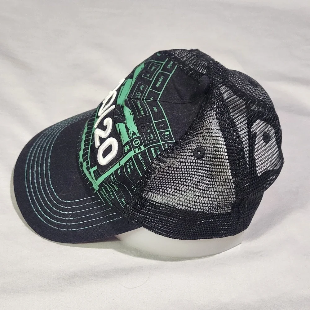 Precision Planting Trucker Hat Mens‎ OSFM Black Green Excellent 20|20 AgTech Cap